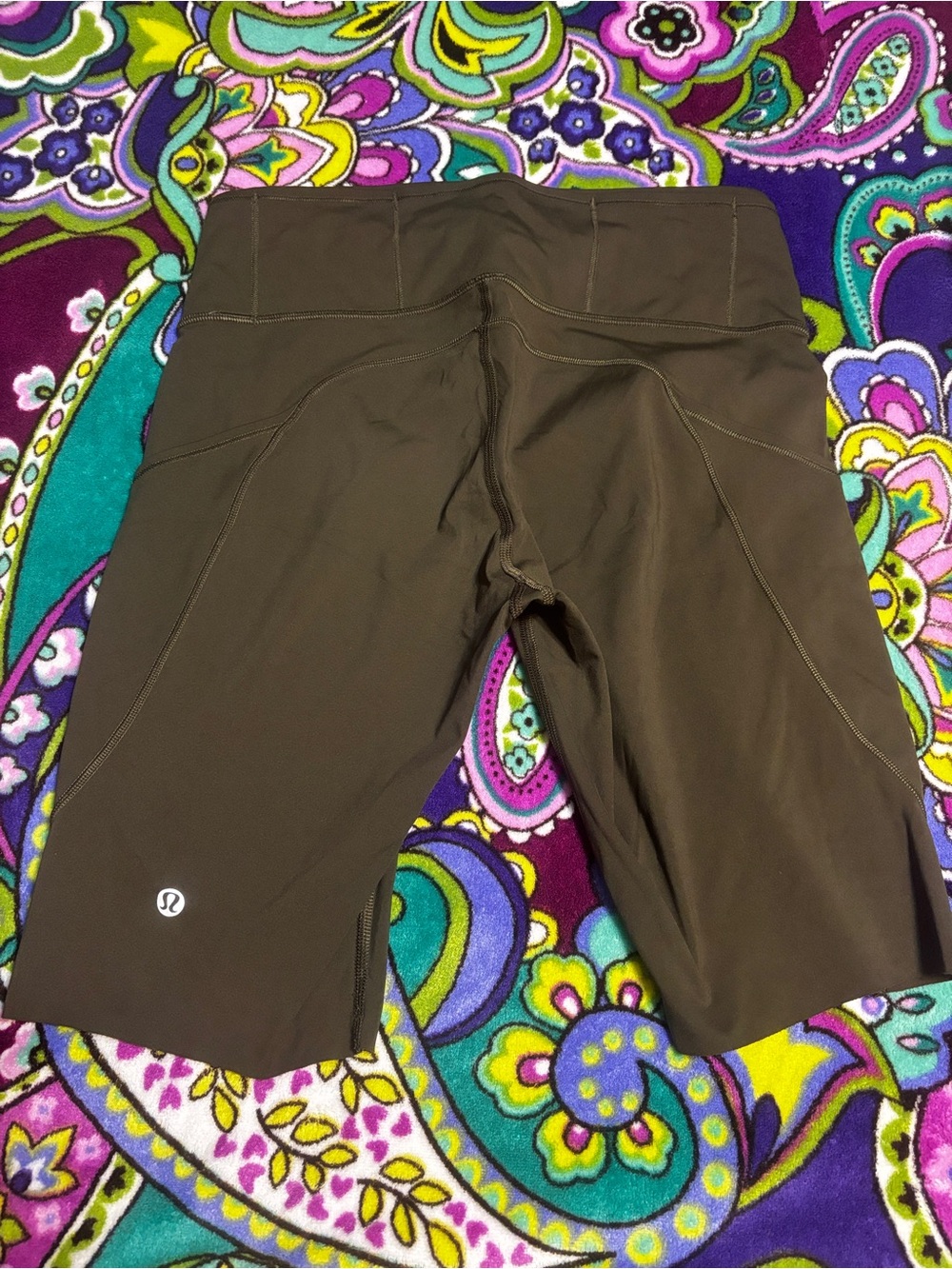 Lululemon Olive Green Athletic Bike Shorts. Size 8